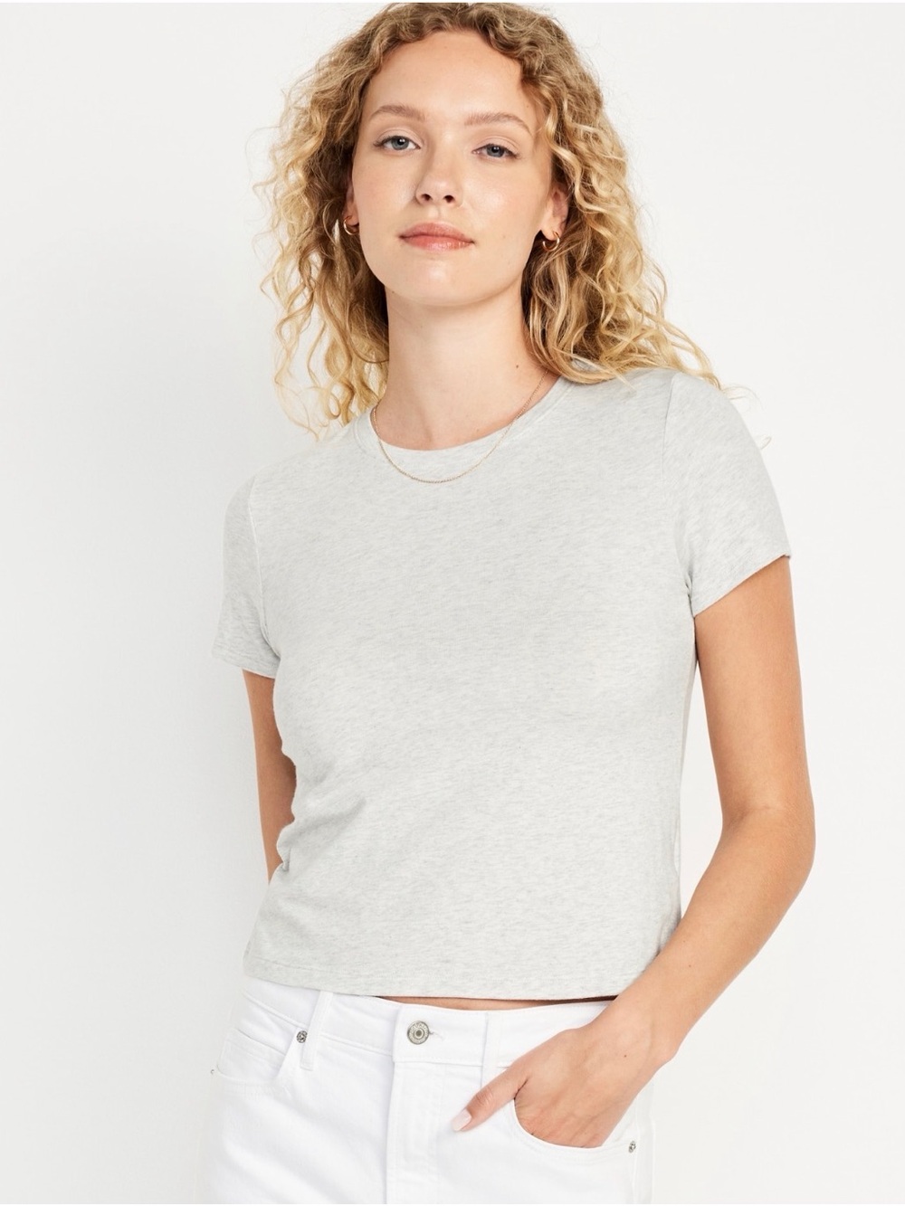 😎 Old Navy light heather gray Bestee crew neck tee. Size L.